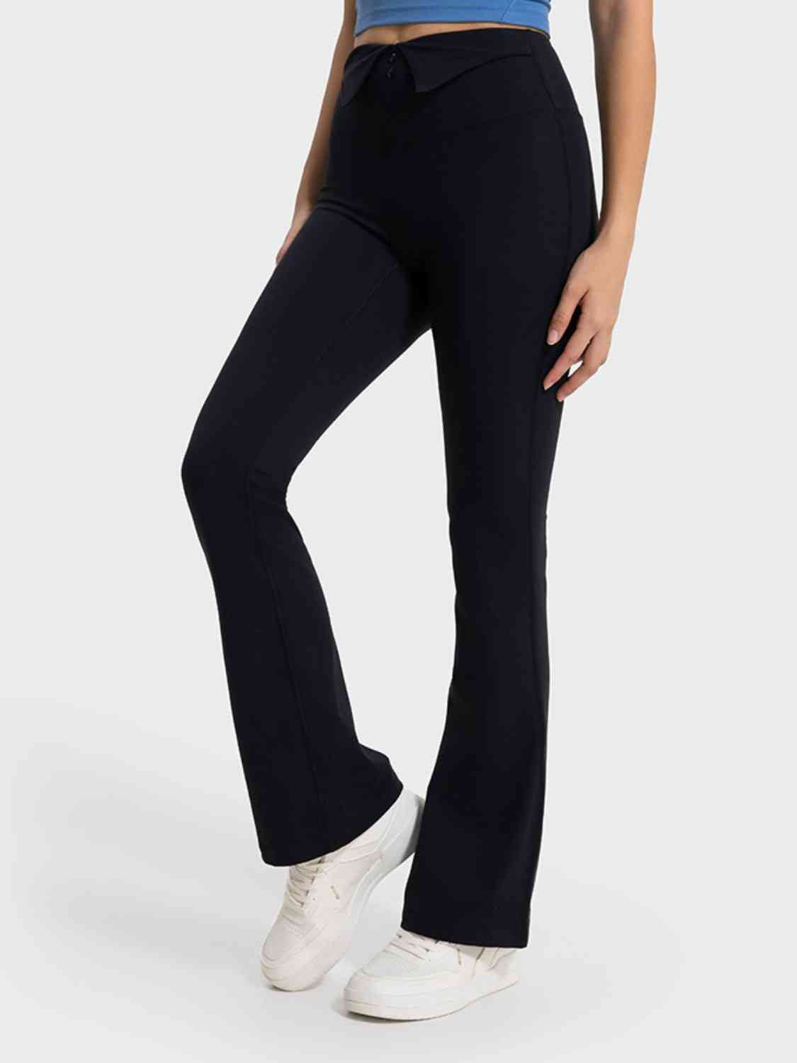 Wide Waistband Bootcut Sport Pants